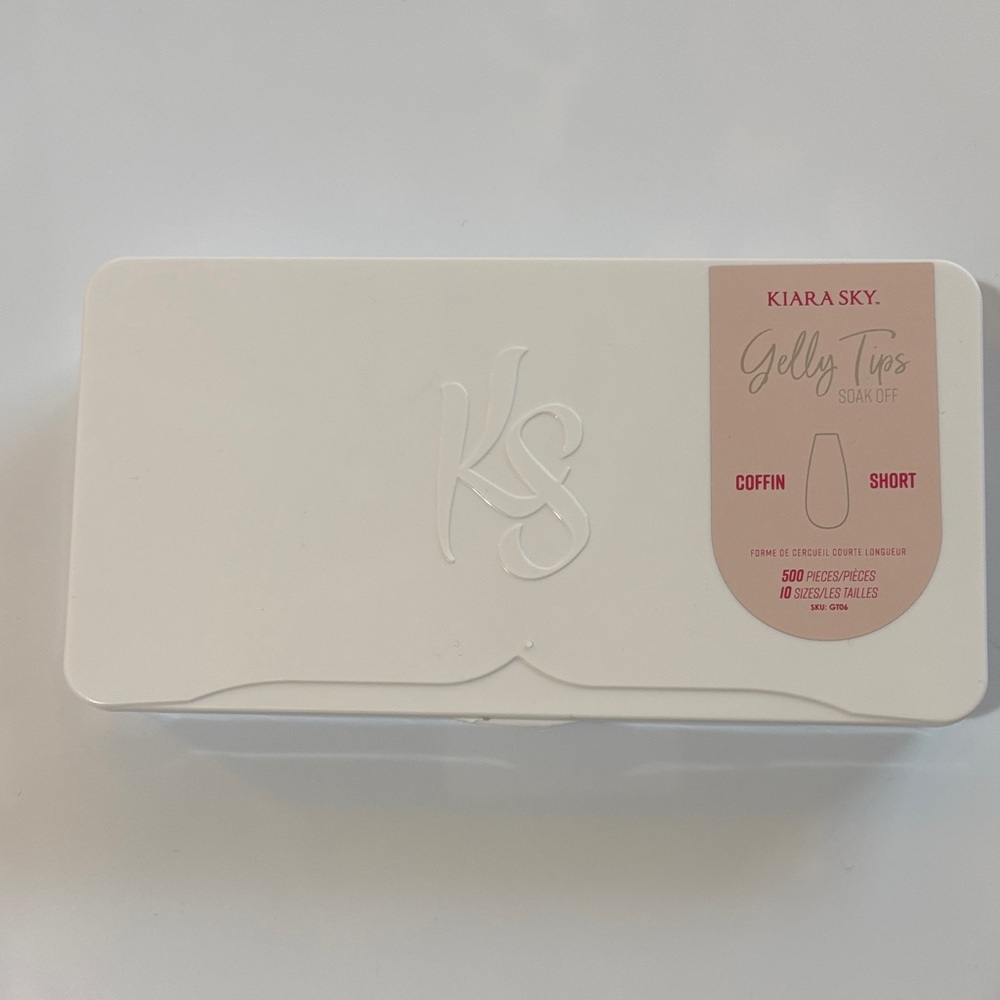💅 Kiara Sky Gelly Tips - Clear Coffin Short